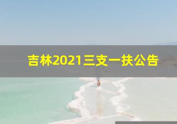 吉林2021三支一扶公告