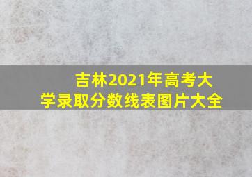 吉林2021年高考大学录取分数线表图片大全