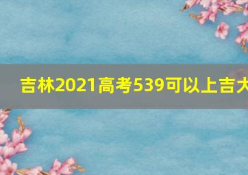 吉林2021高考539可以上吉大