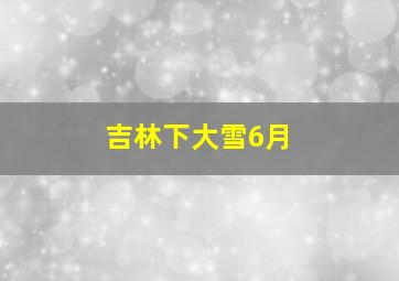 吉林下大雪6月