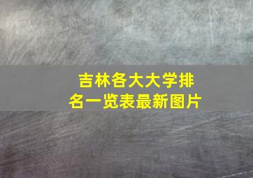 吉林各大大学排名一览表最新图片