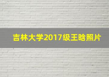 吉林大学2017级王晗照片