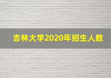 吉林大学2020年招生人数