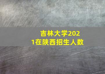 吉林大学2021在陕西招生人数