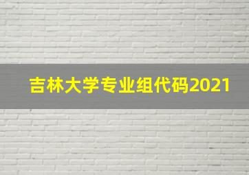 吉林大学专业组代码2021