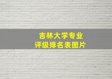 吉林大学专业评级排名表图片