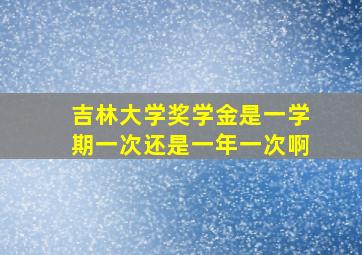 吉林大学奖学金是一学期一次还是一年一次啊