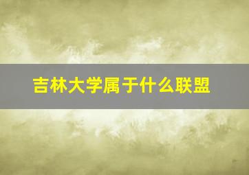 吉林大学属于什么联盟