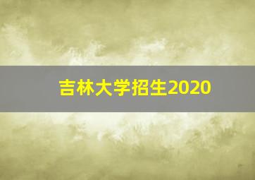 吉林大学招生2020