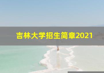 吉林大学招生简章2021