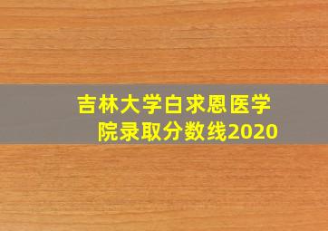 吉林大学白求恩医学院录取分数线2020