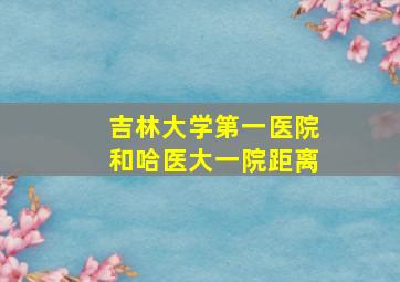 吉林大学第一医院和哈医大一院距离