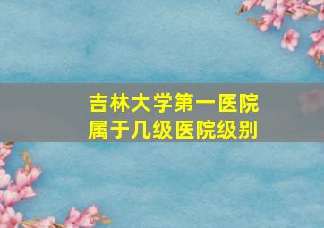 吉林大学第一医院属于几级医院级别