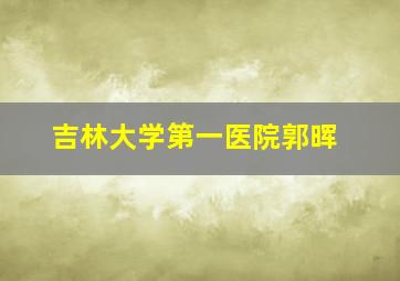 吉林大学第一医院郭晖