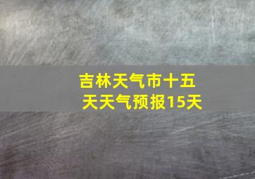 吉林天气市十五天天气预报15天