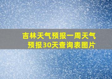 吉林天气预报一周天气预报30天查询表图片