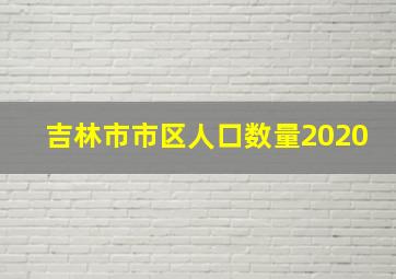 吉林市市区人口数量2020