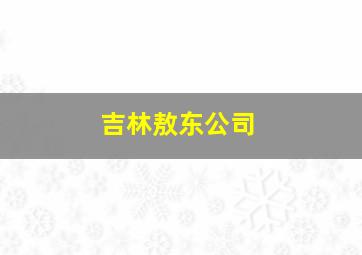 吉林敖东公司