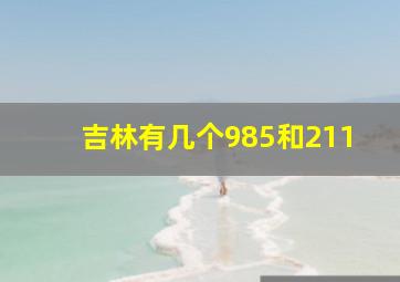 吉林有几个985和211