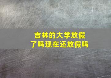 吉林的大学放假了吗现在还放假吗