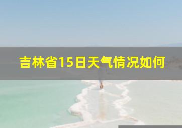 吉林省15日天气情况如何