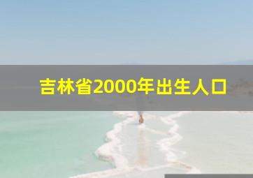 吉林省2000年出生人口