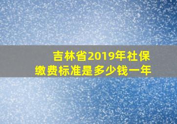 吉林省2019年社保缴费标准是多少钱一年