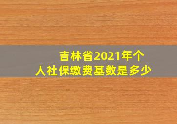 吉林省2021年个人社保缴费基数是多少