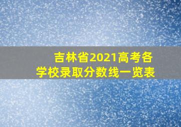 吉林省2021高考各学校录取分数线一览表