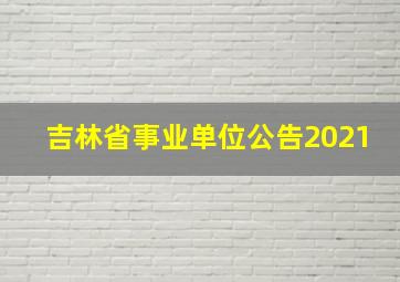 吉林省事业单位公告2021