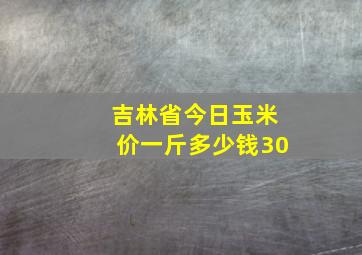 吉林省今日玉米价一斤多少钱30