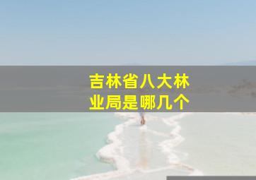 吉林省八大林业局是哪几个