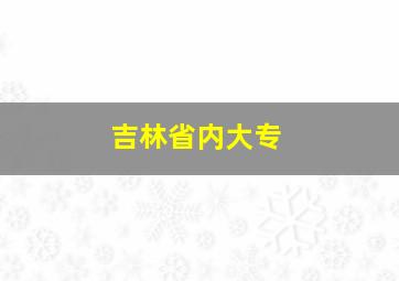 吉林省内大专