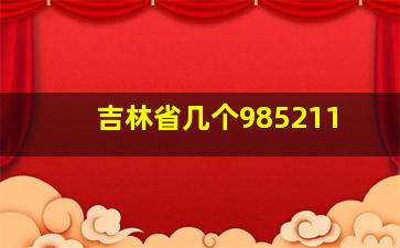 吉林省几个985211