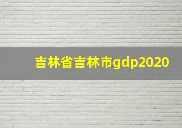 吉林省吉林市gdp2020