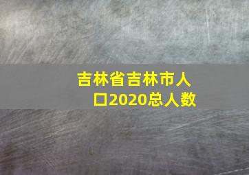 吉林省吉林市人口2020总人数