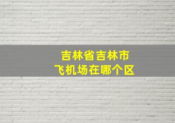 吉林省吉林市飞机场在哪个区