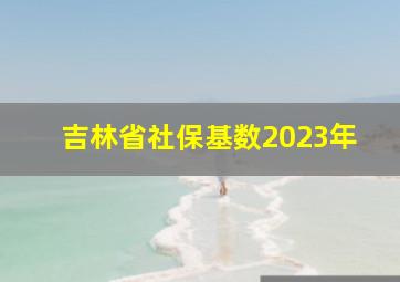 吉林省社保基数2023年