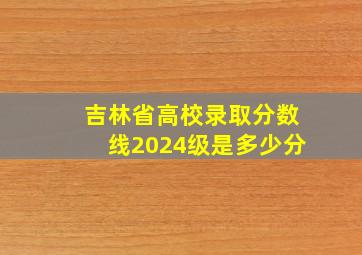 吉林省高校录取分数线2024级是多少分