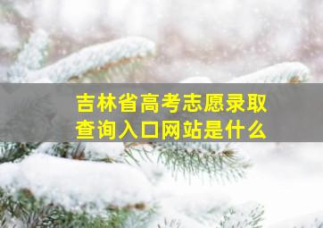 吉林省高考志愿录取查询入口网站是什么