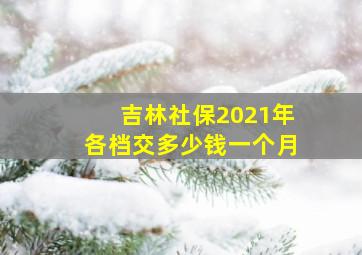 吉林社保2021年各档交多少钱一个月