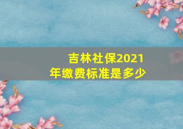 吉林社保2021年缴费标准是多少