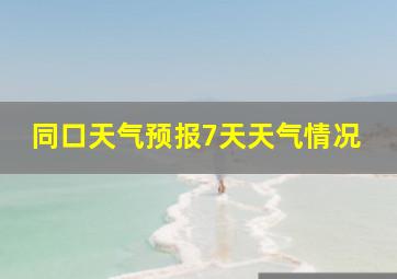 同口天气预报7天天气情况