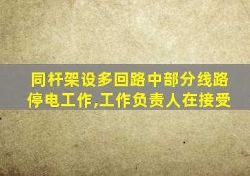 同杆架设多回路中部分线路停电工作,工作负责人在接受