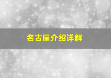 名古屋介绍详解