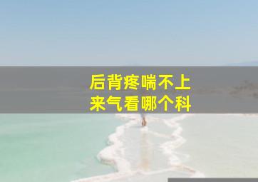 后背疼喘不上来气看哪个科