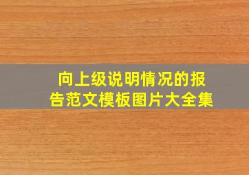 向上级说明情况的报告范文模板图片大全集