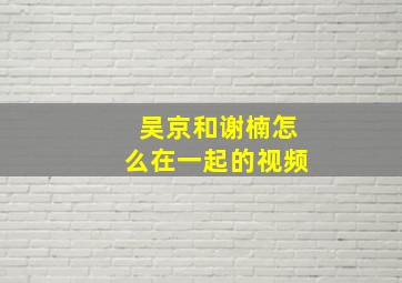 吴京和谢楠怎么在一起的视频