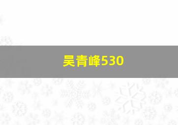 吴青峰530