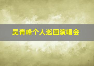 吴青峰个人巡回演唱会